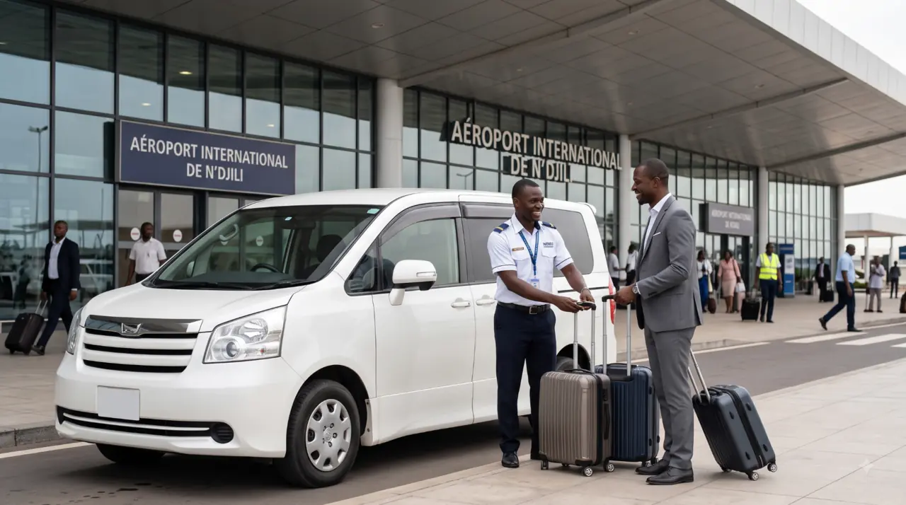 Navette avec chauffeur à l’aéroport international de N’Djili